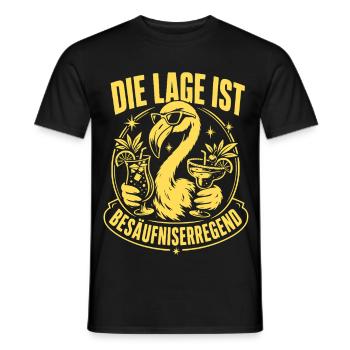 Die Lage ist besäufniserregend - Männer T-Shirt - Schwarz - Vorne - AI Model Male 178 light (178cm)