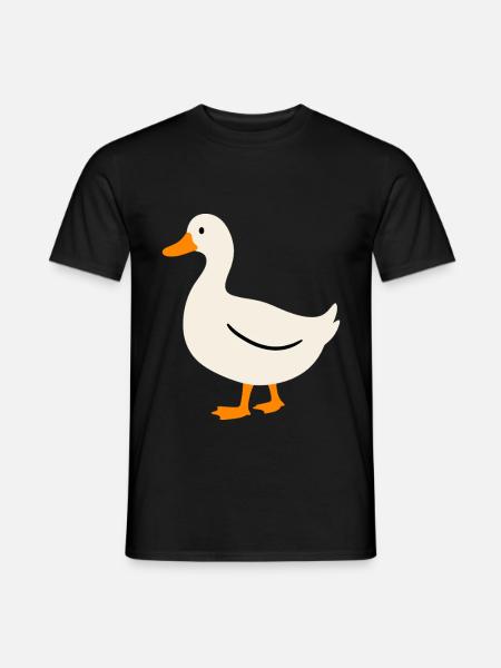 Ente Vogel Illustration Geschenkidee - Männer T-Shirt - Schwarz