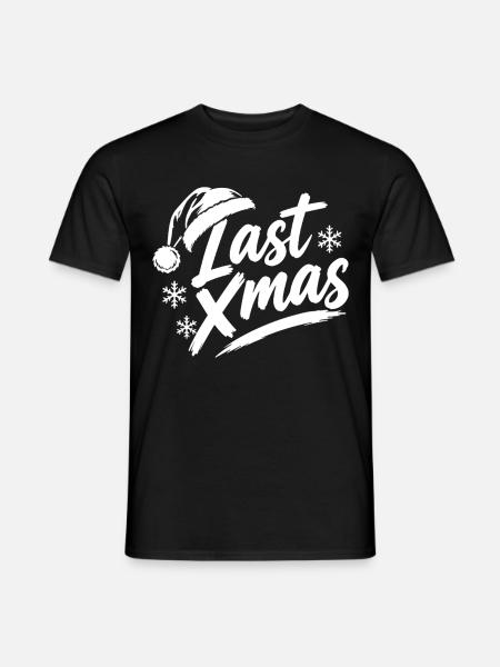 Last Xmas Mütze - Männer T-Shirt - Schwarz