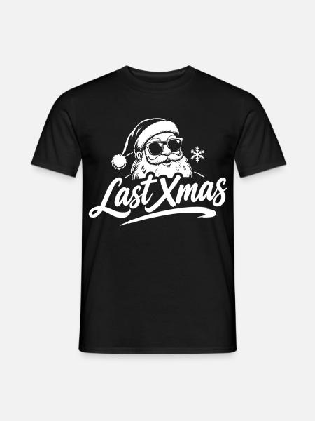 Last Xmas Santa - Männer T-Shirt - Schwarz