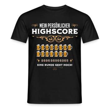 Mein Persönlicher Highscore - Eine Runde Geht Noch - Männer T-Shirt - Schwarz - Vorne - AI Model Male 178 light (178cm)