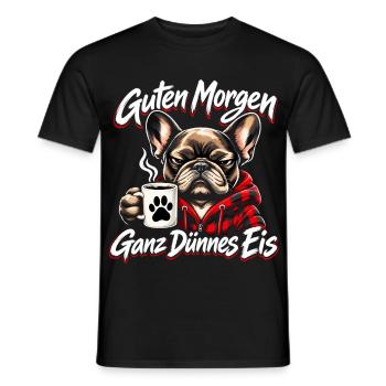 Guten Morgen Ganz dünnes Eis - Männer T-Shirt - Schwarz - Vorne - AI Model Male 178 light (178cm)