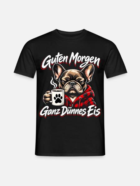 Guten Morgen Ganz dünnes Eis - Männer T-Shirt - Schwarz