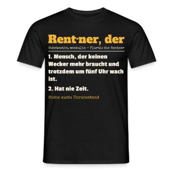 Rentner Definition Lustiger Spruch Ruhestand Rente - Männer T-Shirt - Schwarz - Vorne - AI Model Male 178 light (178cm)