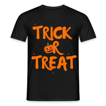 Süßes-oder-Saures-Retro-Halloween-Kürbis – - Männer T-Shirt - Schwarz - Vorne - AI Model Male 178 light (178cm)