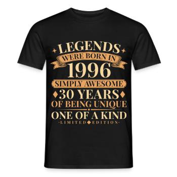 Jahrgang 1996 Simply Awesome 30th Birthday - Männer T-Shirt - Schwarz - Vorne - AI Model Male 178 light (178cm)