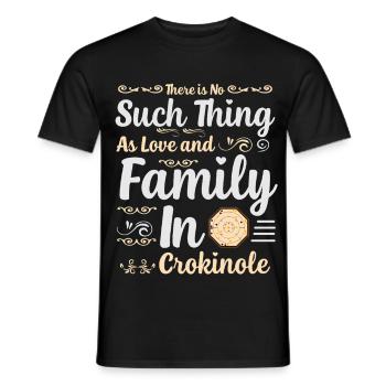 Keine Liebe & Familie beim Crokinole Spieler - Männer T-Shirt - Schwarz - Vorne - AI Model Male 178 light (178cm)