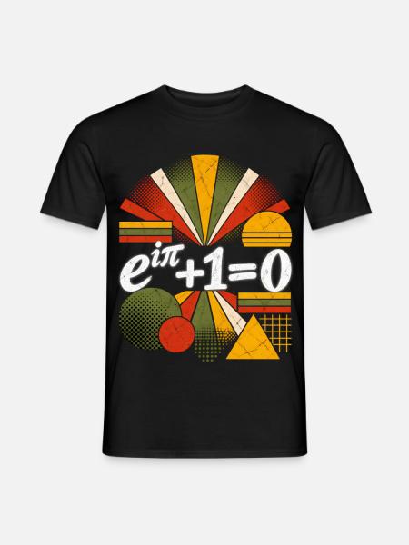 Euler-Identität – Mathematik-Wissenschaftsgleichung - Männer T-Shirt - Schwarz