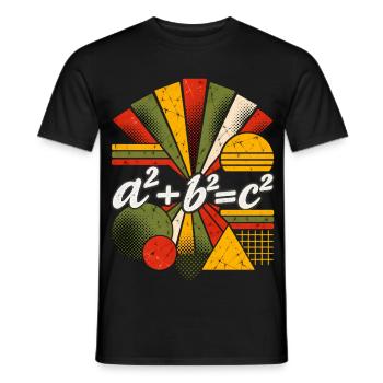 Satz des Pythagoras – Mathematische Wissenschaftsgleichung - Männer T-Shirt - Schwarz - Vorne - AI Model Male 178 light (178cm)