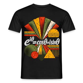 Eulers Formel – Mathematische Wissenschaftsgleichung - Männer T-Shirt - Schwarz - Vorne - AI Model Male 178 light (178cm)
