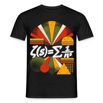 Riemannsche Zeta-Funktion – Mathematische Gleichung Scienc-a - Männer T-Shirt - Schwarz - Vorne - AI Model Male 178 light (178cm)
