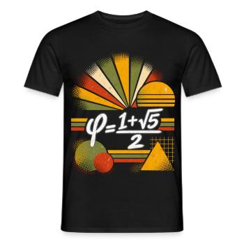 Goldener Schnitt – Mathematische Wissenschaftsgleichung - Männer T-Shirt - Schwarz - Vorne - AI Model Male 178 light (178cm)