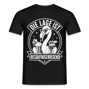 Die Lage ist besäufniserregend - Männer T-Shirt - Schwarz - Vorne - AI Model Male 178 light (178cm)