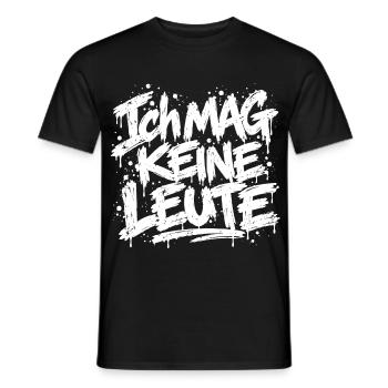 Ich mag keine Leute - Männer T-Shirt - Schwarz - Vorne - AI Model Male 178 light (178cm)