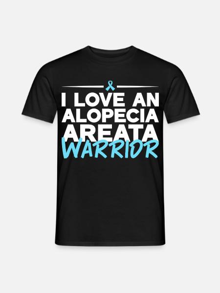 Alopecia Areata - Liebe für Kämpfer - Männer T-Shirt - Schwarz