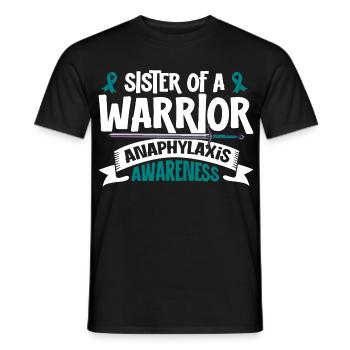 Schwester eines Kämpfers - Anaphylaxie - Männer T-Shirt - Schwarz - Vorne - AI Model Male 178 light (178cm)