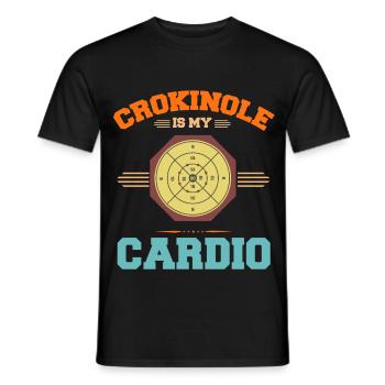 Crokinole ist mein Cardio – Lustiges Brettspiel - Männer T-Shirt - Schwarz - Vorne - AI Model Male 178 light (178cm)