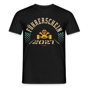 Führerschein 2027 (Fahranfänger / 4C) - Männer T-Shirt - Schwarz - Vorne - AI Model Male 178 light (178cm)