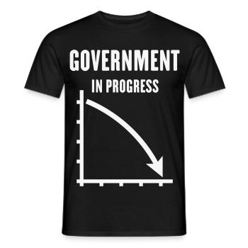 Government In Progress (Regierung Politik / White) - Männer T-Shirt - Schwarz - Vorne - AI Model Male 178 light (178cm)