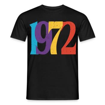 Geboren 1972 Geburtstagsgeschenk Geburtstag 72 - Männer T-Shirt - Schwarz - Vorne - AI Model Male 178 light (178cm)
