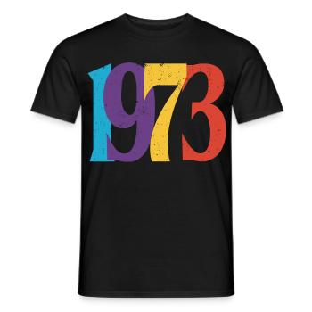 Geboren 1973 Geburtstagsgeschenk Geburtstag 73 - Männer T-Shirt - Schwarz - Vorne - AI Model Male 178 light (178cm)