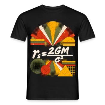 Schwarzschild-Radius – Physikalische Gleichung - Männer T-Shirt - Schwarz - Vorne - AI Model Male 178 light (178cm)