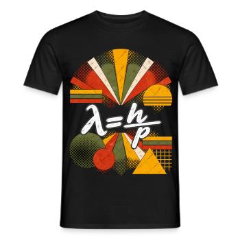 De Broglie-Wellenlänge – Physikalische Gleichung - Männer T-Shirt - Schwarz - Vorne - AI Model Male 178 light (178cm)