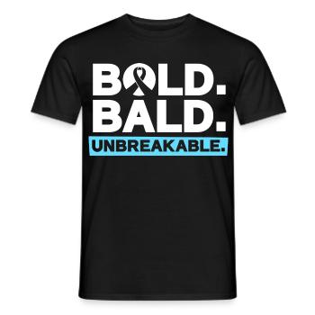 Glatze mit Mut - Unzerbrechlich stark - Männer T-Shirt - Schwarz - Vorne - AI Model Male 178 light (178cm)