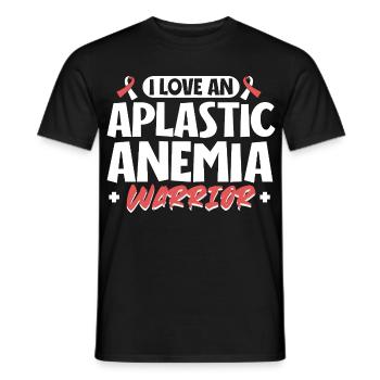 Ich liebe einen Kämpfer - Anämie Support - Männer T-Shirt - Schwarz - Vorne - AI Model Male 178 light (178cm)