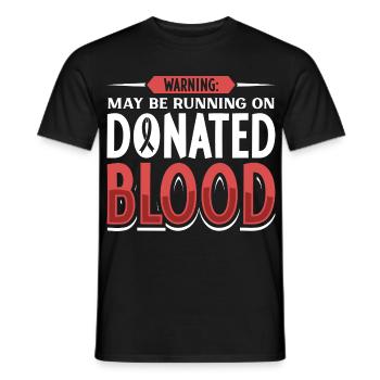 Spenderblut Spruch - Aplastische Anämie - Männer T-Shirt - Schwarz - Vorne - AI Model Male 178 light (178cm)