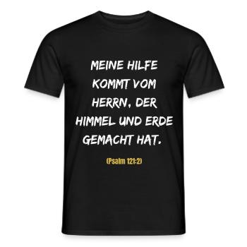 Meine Hilfe Kommt Vom Herrn - Männer T-Shirt - Schwarz - Vorne - AI Model Male 178 light (178cm)