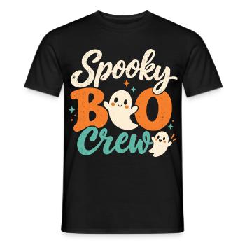 Spooky Boo Crew Retro Halloween-Geister - Männer T-Shirt - Schwarz - Vorne - AI Model Male 178 light (178cm)