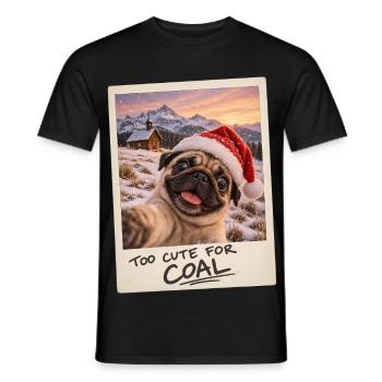 Too Cute For Coal Mops Selfie Weihnachten - Männer T-Shirt - Schwarz - Vorne - AI Model Male 178 light (178cm)