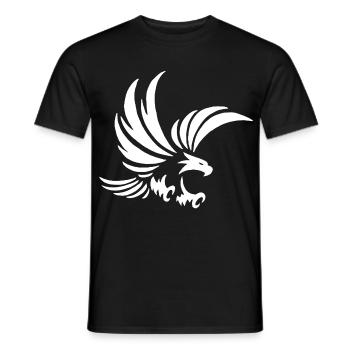 Weißer Totemadler - Männer T-Shirt - Schwarz - Vorne - AI Model Male 178 light (178cm)