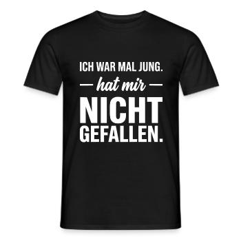 Ich war mal jung, hat mir nicht gefallen - Humor - Männer T-Shirt - Schwarz - Vorne - AI Model Male 178 light (178cm)