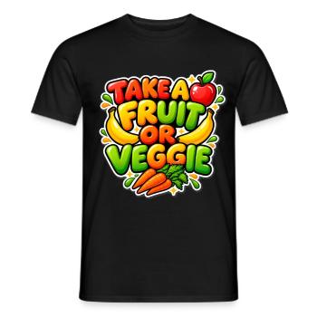 Take A Fruit Or Veggie Colorful Healthy Eating  - Männer T-Shirt - Schwarz - Vorne - AI Model Male 178 light (178cm)