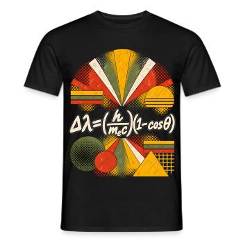 Compton-Streuung – Physikalische Gleichung - Männer T-Shirt - Schwarz - Vorne - AI Model Male 178 light (178cm)