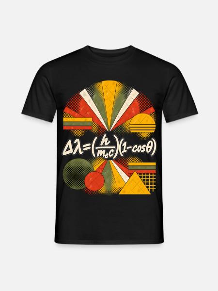 Compton-Streuung – Physikalische Gleichung - Männer T-Shirt - Schwarz