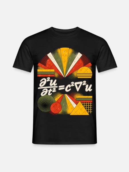 D'Alembert-Wellengleichung – Physikalische Gleichung – - Männer T-Shirt - Schwarz