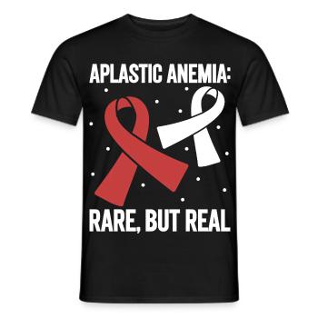 Aplastische Anämie - Selten aber echt - Männer T-Shirt - Schwarz - Vorne - AI Model Male 178 light (178cm)