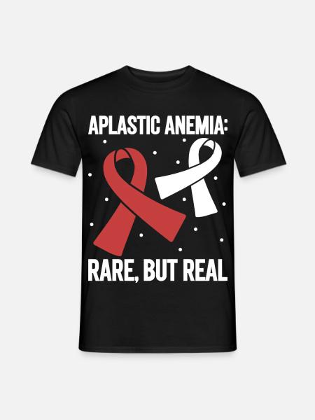 Aplastische Anämie - Selten aber echt - Männer T-Shirt - Schwarz