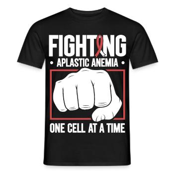 Aplastische Anämie Kämpfer - Zelle für Zelle - Männer T-Shirt - Schwarz - Vorne - AI Model Male 178 light (178cm)