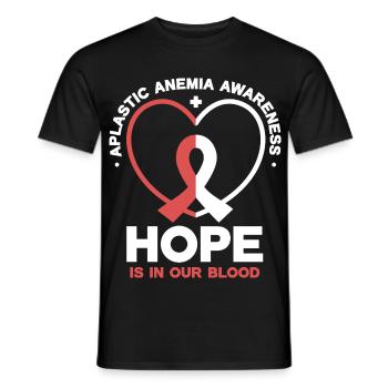 Aplastische Anämie - Hoffnung im Blut - Männer T-Shirt - Schwarz - Vorne - AI Model Male 178 light (178cm)