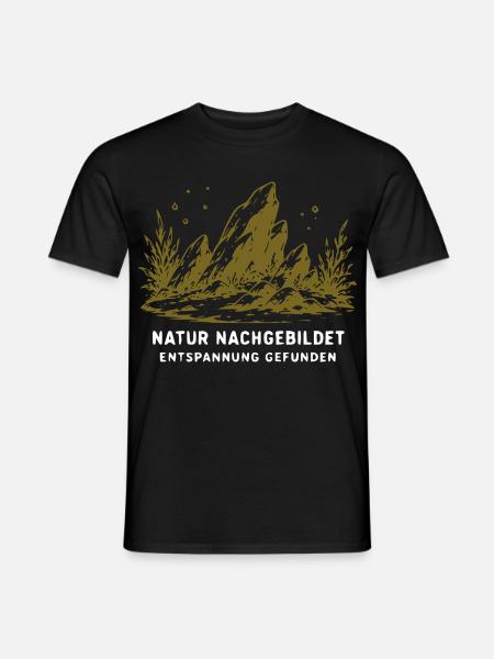 Natur Nachgebildet – Entspannung Gefunden - Männer T-Shirt - Schwarz