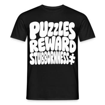 Puzzlehumor – Puzzles Reward Stubbornness - Männer T-Shirt - Schwarz - Vorne - AI Model Male 178 light (178cm)
