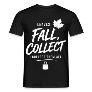 Herbstlaub sammeln – I Collect Them All - Männer T-Shirt - Schwarz - Vorne - AI Model Male 178 light (178cm)