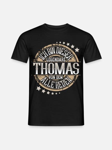 Thomas - Männer T-Shirt - Schwarz