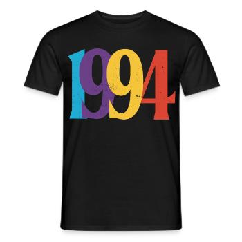 Geboren 1994 Geburtstagsgeschenk 94 Geburtstag - Männer T-Shirt - Schwarz - Vorne - AI Model Male 178 light (178cm)