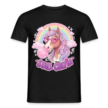 Stallchefin Pferdemädchen Reiterhof Reitersprüche - Männer T-Shirt - Schwarz - Vorne - AI Model Male 178 light (178cm)