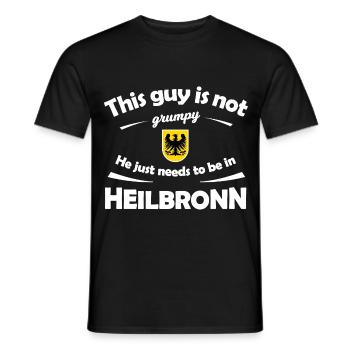 Dieser Typ ist nicht mürrisch Heilbronn - Männer T-Shirt - Schwarz - Vorne - AI Model Male 178 light (178cm)